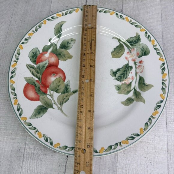 Vintage Julie Pople Avon COUNTRY FRUIT COLLECTION Porcelain Dinner Plate Set 2 - Picture 7 of 16